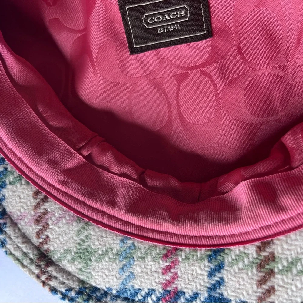 Coach Tattersall Wool Newsboy Hat - Picture 5 of 10